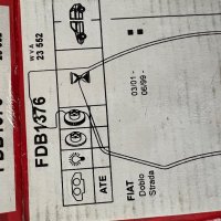 FERODO FDB 1376 Комплект предни дискови накладки за FIAT Palio I, Strada, Doblo I 1996 - ......., снимка 2 - Части - 37085417
