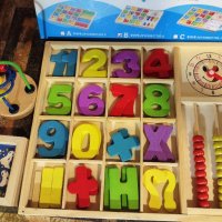 Комплект дървени образователни играчки, снимка 4 - Други игри - 35218323