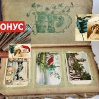 Лот Стари пощенски картички и албум, снимка 1 - Филателия - 37758961
