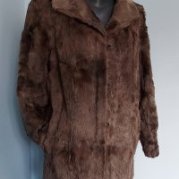 Винтидж / Ретро палто от естествена кожа с косъм , снимка 2 - Палта, манта - 44411871