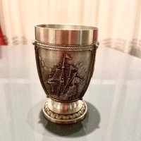 Винтидж немска калаена чаша, снимка 1 - Колекции - 42735259