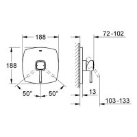 GROHE GRANDERA смесител за душ за вграждане, нов, снимка 3 - Смесители - 29305674