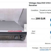 Aiwa DVD-VHS AVJ-R5E Combo Recorder-Player CX-VR5G Receiver-Amplifier, снимка 5 - Плейъри, домашно кино, прожектори - 37619170
