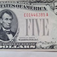RARE. USA 🇺🇸 $ 5 DOLLARS 1928-B UNC, снимка 5 - Нумизматика и бонистика - 36609065