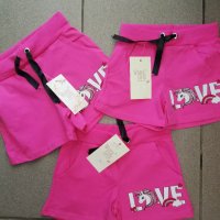 Къси панталонки за момиче, розов цвят, с картинка конче, снимка 4 - Детски къси панталони - 36831431