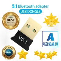 USB Bluetooth 5.1 адаптер Handsfree Безжичен предавател Приемник 2.4 GHz за настолен компютър Лаптоп, снимка 12 - Мрежови адаптери - 40821024
