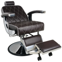 Бръснарски стол Imperial - черен/бордо/кафяв, снимка 5 - Бръснарски столове - 44620413