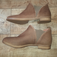 н.42 COX Chelsea Ankle Suede Leather Boots Women Beige , снимка 7 - Дамски боти - 44584855