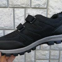 Мъжки маратонки с лепенки велкро в черно, мод.04- CAIDAI, снимка 3 - Спортни обувки - 40143529