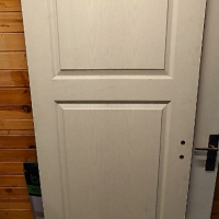 Итериорна врата бяла плътна с фалц - 81,5/197,5 без каса, снимка 1 - Дограми - 44768789