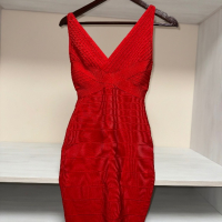 Червена бандажна рокля, снимка 2 - Рокли - 44737818