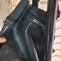  черна раница+ чанта ЕСТЕСТВЕНА кожа , снимка 2 - Раници - 44493963