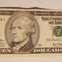 10 долара САЩ 2001 Старият вариант ,, ГОЛЯМА ГЛАВА "  , банкнота от Америка , снимка 1 - Нумизматика и бонистика - 44768158