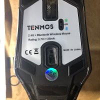 Безжична геймърска мишка TENMOS T12, акумулаторна, 2.4G безшумна оптична безжична компютърна мишка с, снимка 11 - Клавиатури и мишки - 44240898