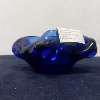 Нов пепелник - синьо стъкло, снимка 2 - Декорация за дома - 40577367