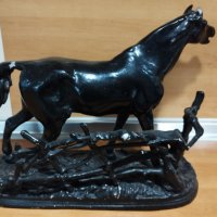 Стара метална статуетка, кон, снимка 3 - Други ценни предмети - 38260725