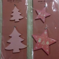 Дървени Коледни играчки елхи и звезди.Коледни декорации., снимка 4 - Декорация за дома - 38852834