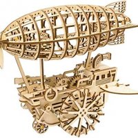 Нов 3D дървен пъзел Дирижабъл Играчка Конструкция за деца възрастни, снимка 1 - Пъзели - 38064902