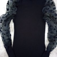 Дамска блуза с поло яка, снимка 1 - Блузи с дълъг ръкав и пуловери - 36789114