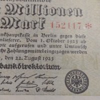 Райх банкнота 1923 година Германия много стара рядка за колекция - 18888, снимка 4 - Нумизматика и бонистика - 31186540