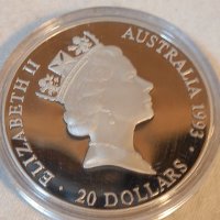 Сребърна монета 20 австралийски долара , снимка 1 - Нумизматика и бонистика - 38889712