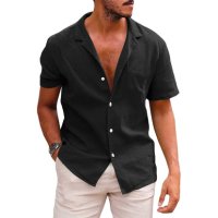  Мъжка лятна риза с къс ръкав, 8цвята - 023, снимка 3 - Ризи - 40003958