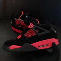 Nike Air Jordan 4 Retro Red Thunder Нови Оригинални Кецове Обувки Маратонки Размер 44 Номер , снимка 7 - Кецове - 38776074