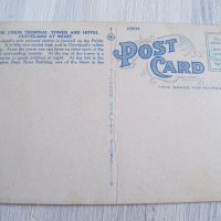 Стара пощенска картичка Кливланд през нощта, САЩ около 1930г., снимка 2 - Филателия - 32063827