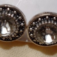 Обици антично сребро и кристал 💥, снимка 1 - Пръстени - 33791095