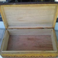 Стара голяма пирографирана кутия Бъчвата от Бургас сувенир, снимка 6 - Други ценни предмети - 37386468