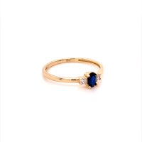 Златен дамски пръстен 1,43гр. размер:57 14кр. проба:585 модел:20070-2, снимка 2 - Пръстени - 42529448