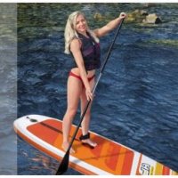 Надуваема дъска  коментар на цената Surf Board Aqua jornej   274x76x12 см Bestway padle board set, снимка 1 - Водни спортове - 33753357