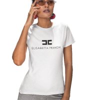 Тениска Elisabetta Franchi принт Всички размери, снимка 1 - Тениски - 42535409