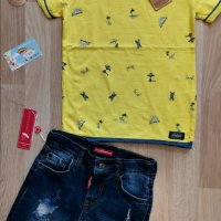 Тениска NK в жълто, снимка 1 - Детски тениски и потници - 29121267