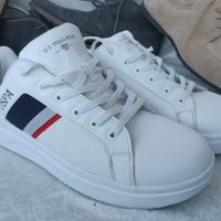 Кецове Като нови мъжки бели, спортни обувки U.S. Polo Assn®, снимка 11 - Кецове - 44450796