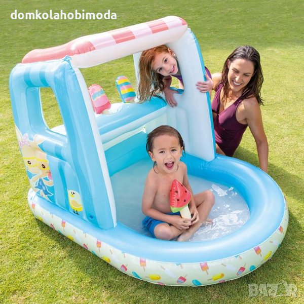 Надуваема къщичка с басейн.Intex. 127x102x99, снимка 1