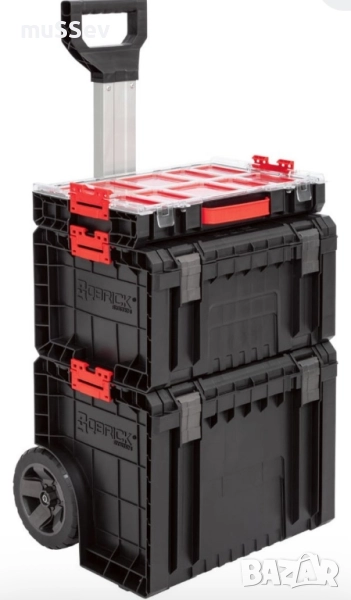 органайзер система за инструменти от 3 куфара с количка, снимка 1