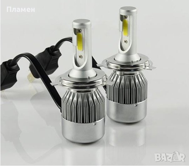 LED Диодни крушки за фарове C6 H4 и Н7 2бр/к-т 6000 k, 72 W, 7600 lm, IP 67 12-24 V, снимка 1