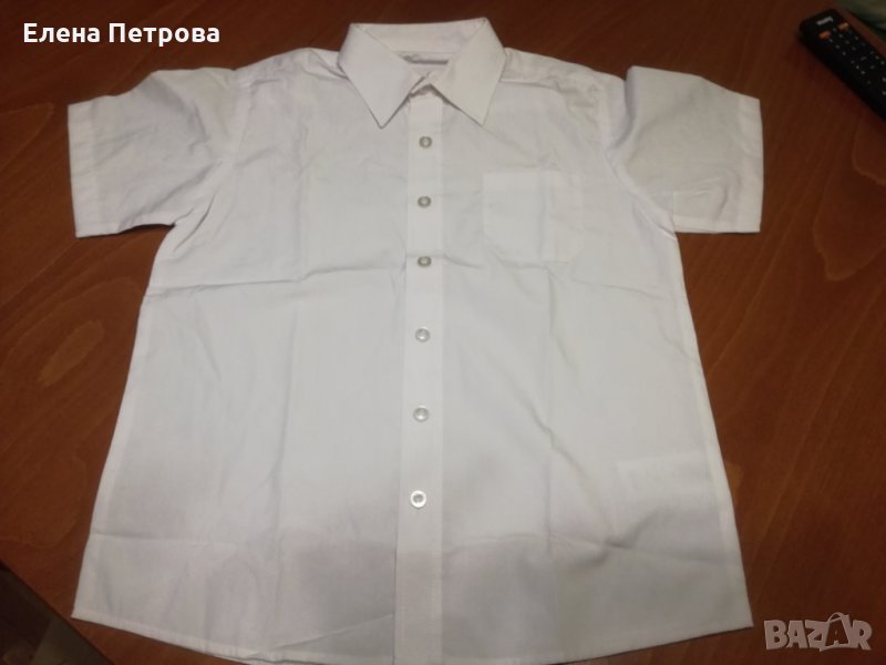 Нова бяла риза Джордж George с къс ръкав размер 7/8г, 122/128см, снимка 1