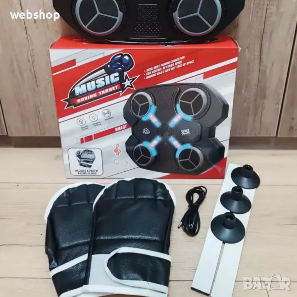 Музикална боксова машина, Bluetooth връзка, светлинен поток, ритмични удари, интерактивни ефекти, снимка 1