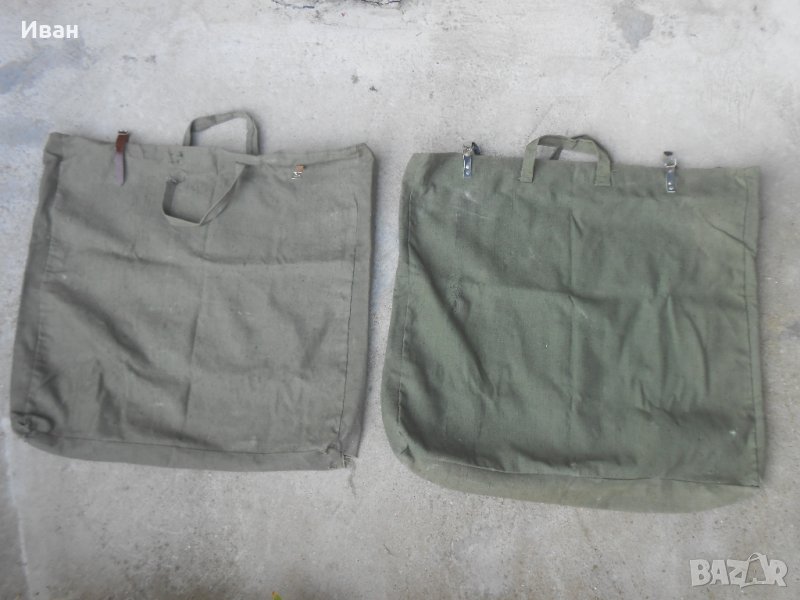 Брезентови чанти за походни войнишки легла, снимка 1