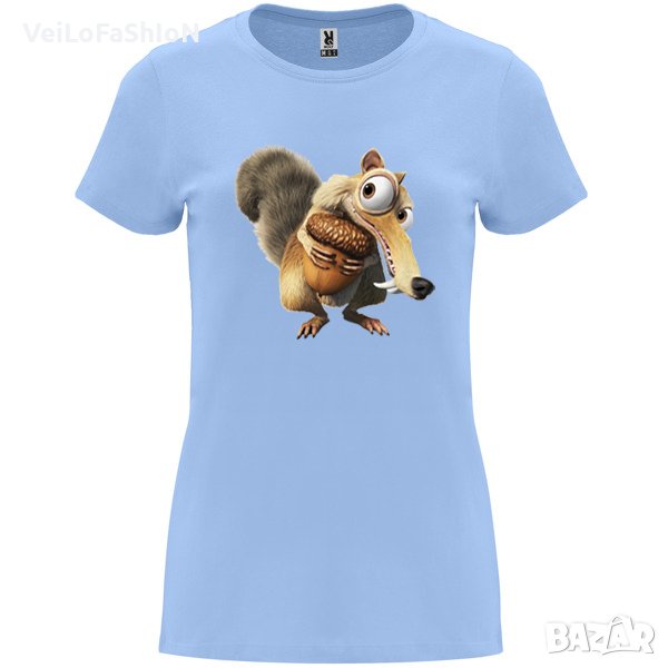 Нова дамска тениска със Скрат - Катерица, Ледена епоха , снимка 1