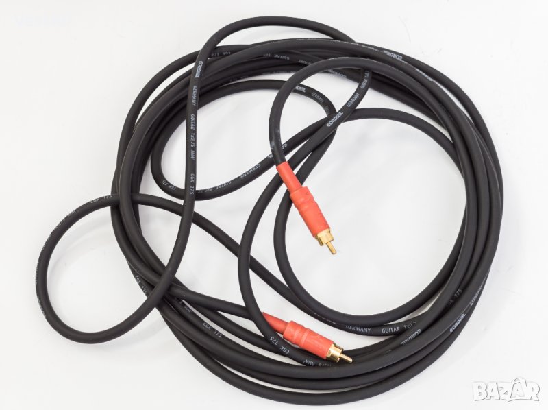 5M RCA (CORDIAL™ CGK Guitar Germany + Neutrik®) висококачествени интеркънекти Hi-Fi Interconnects, снимка 1