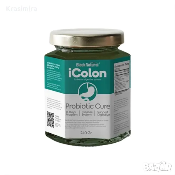 IColon probiotic Cure Black Natural 240 gr., снимка 1