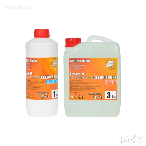 ЕПОКСИДНА СМОЛА AHD 201 HOBBY EPOXY-4КГ.-Универсална, снимка 1