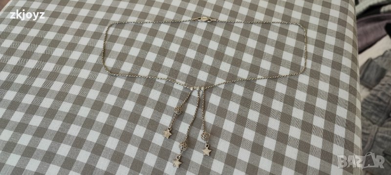 СРЕБЪРНО КОЛИЕ С ТОПКИ И ЗВЕЗДИ 5.58 гр./ПРОБА 925, снимка 1