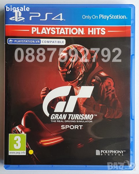 Gran Turismo Sport PS4 Playstation 4 PS5 Плейстейшън 5 диск игра коли, снимка 1