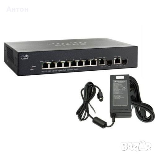 Cisco SG 300-10MP 10-port Gigabit Max PoE Managed Switch, снимка 1