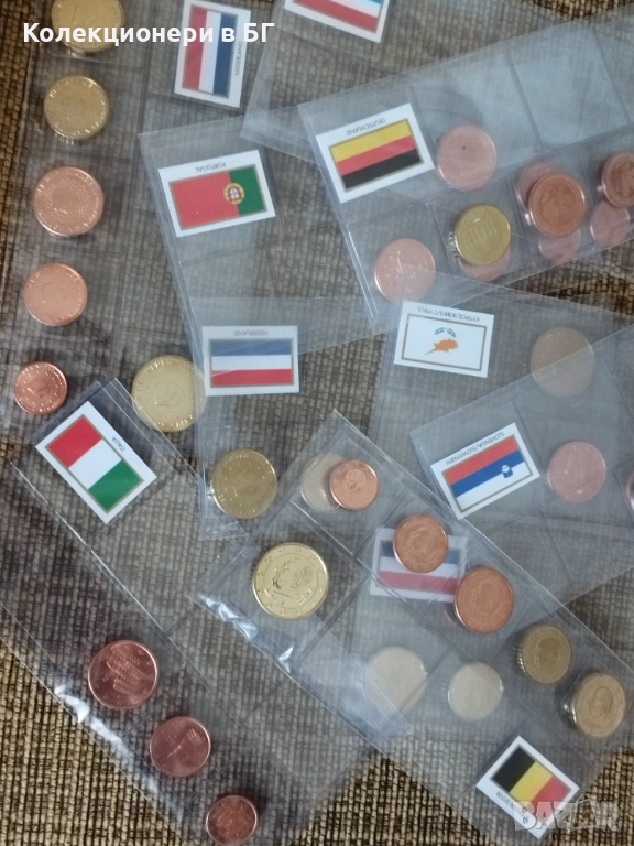 ДЕСЕТ НЕПЪЛНИ ЛОТА РАЗЛИЧНИ НЕЦИРКУЛИРАЛИ ЕВРОМОНЕТИ /виж описанието/, снимка 1