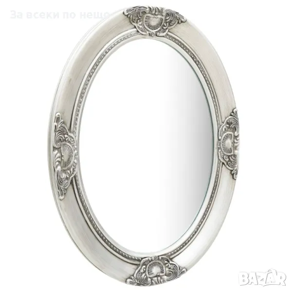 Стенно огледало, бароков стил, 50x70 см, сребристо, снимка 1